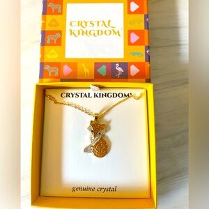 Crystal Kingdom Crystal Fox Necklace NWBT